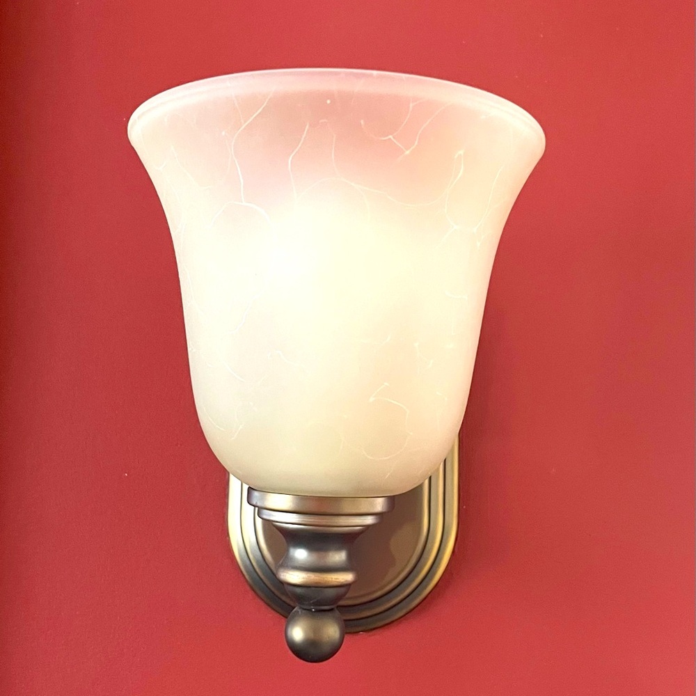 Set of 2 Glass Sconces